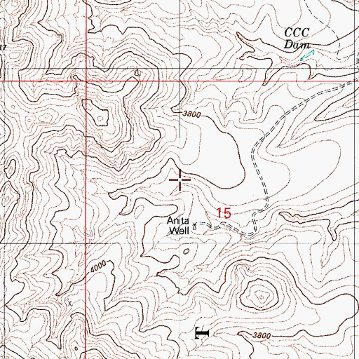 Topographic Map of Mesquite Gray Well, AZ