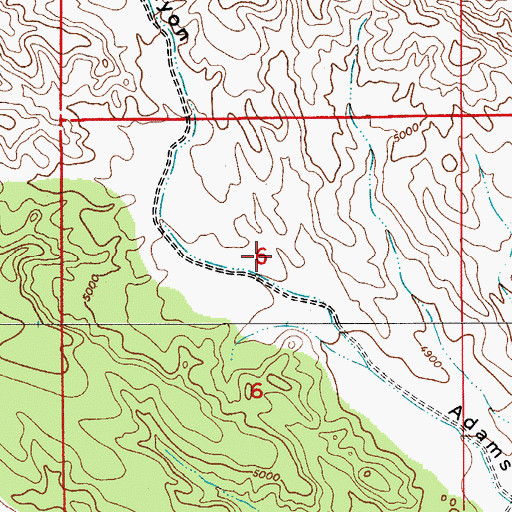 Topographic Map of Middle Two Tank, AZ