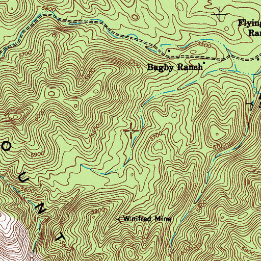 Topographic Map of Miller Spring, AZ
