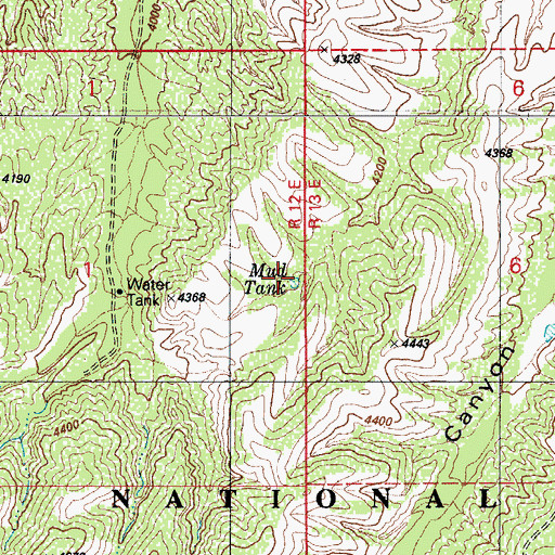 Topographic Map of Mud Tank, AZ