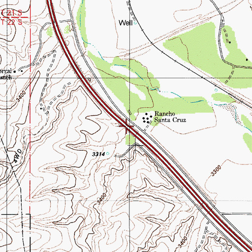 Topographic Map of Negro Canyon, AZ