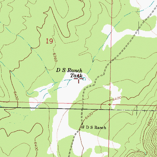 Topographic Map of D S Ranch Tank, AZ