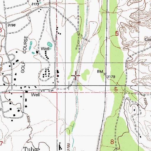 Topographic Map of Otero Land Grant, AZ