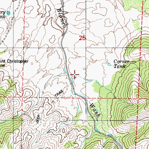 Topographic Map of Partridge (historical), AZ