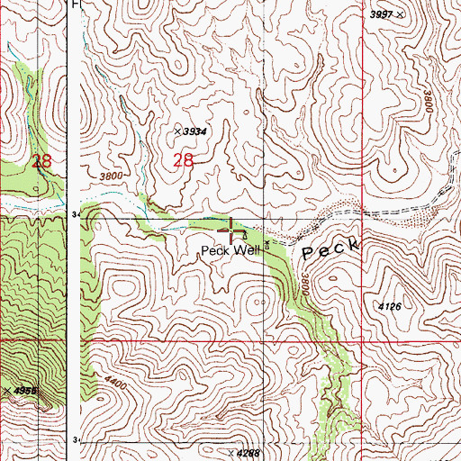 Topographic Map of Peck Well, AZ