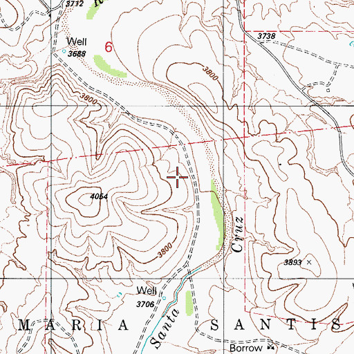 Topographic Map of Pecks (historical), AZ