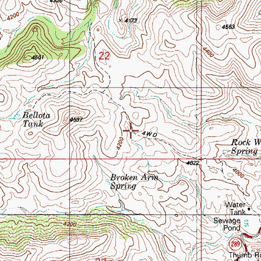 Topographic Map of Pea Blanca Trail Number Forty-one, AZ