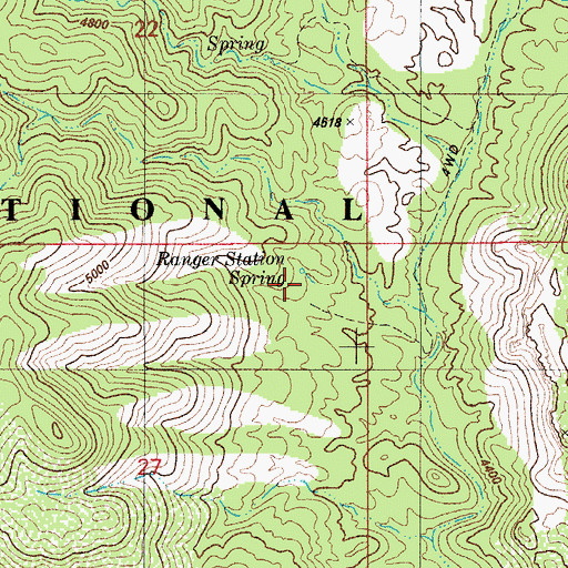 Topographic Map of Ranger Station Spring, AZ
