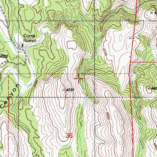 Topographic Map of Red Bluffs Dam, AZ