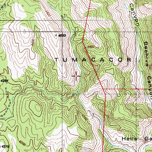 Topographic Map of Red Rock Tank, AZ