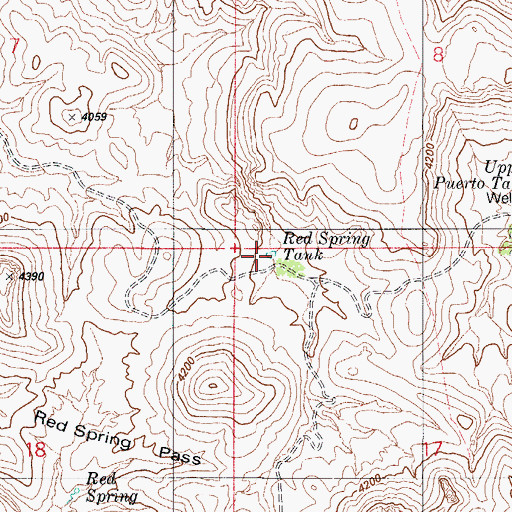 Topographic Map of Red Spring Tank, AZ