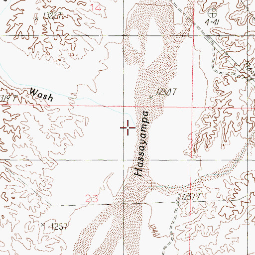 Topographic Map of Daggs Wash, AZ