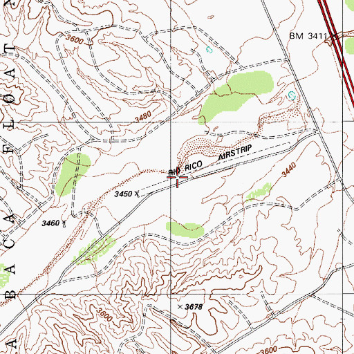 Topographic Map of Rio Rico Airstrip (historical), AZ