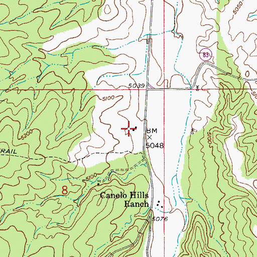 Topographic Map of Roath Ranch, AZ