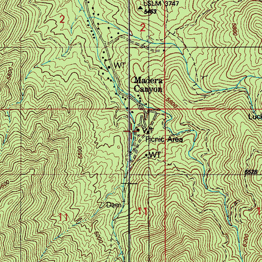 Topographic Map of Roundup Picnic Ground, AZ