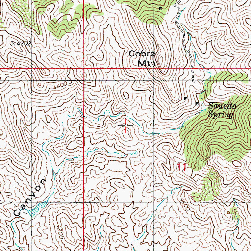 Topographic Map of Saucita Tank, AZ