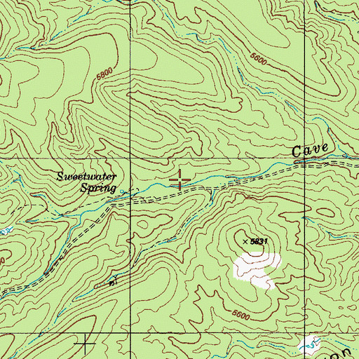 Topographic Map of Sawmill Canyon Trail 146, AZ