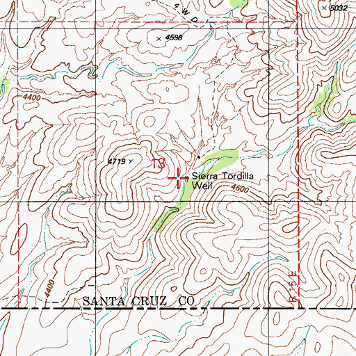 Topographic Map of Sierra Tordilla Well, AZ