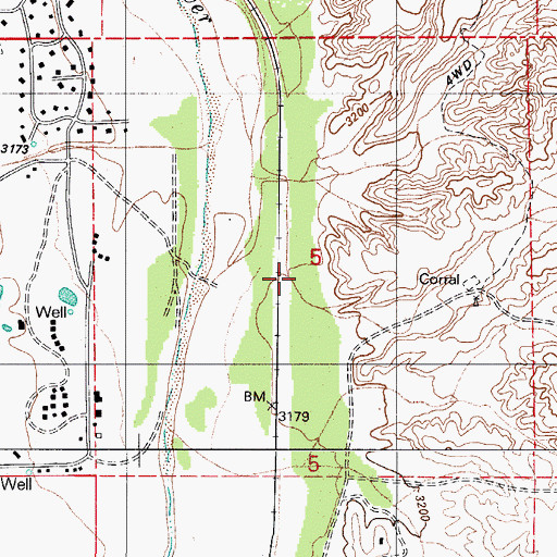 Topographic Map of Sotos Crossing (historical), AZ