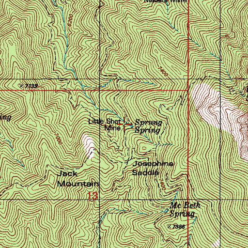 Topographic Map of Sprung Spring, AZ
