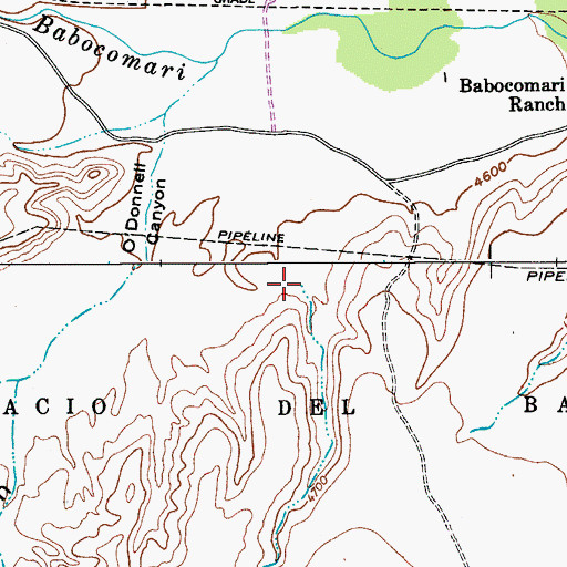 Topographic Map of Sycamore Gulch, AZ