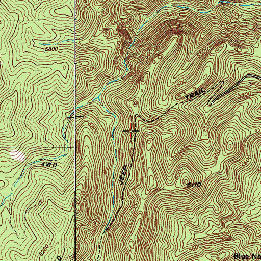 Topographic Map of Thunder Mine Road, AZ