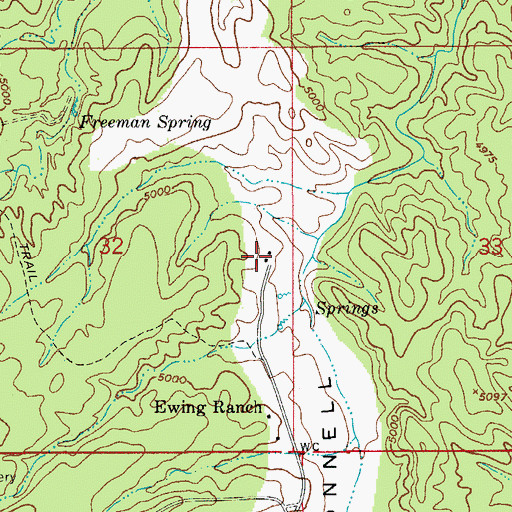 Topographic Map of Triangle Ranch, AZ