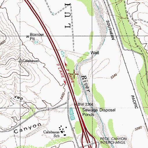 Topographic Map of Tumacacori Private Land Grant, AZ