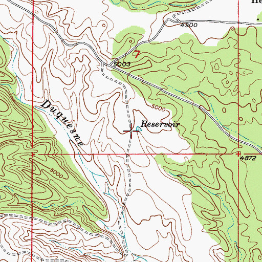 Topographic Map of Upper Thirteen Tank, AZ