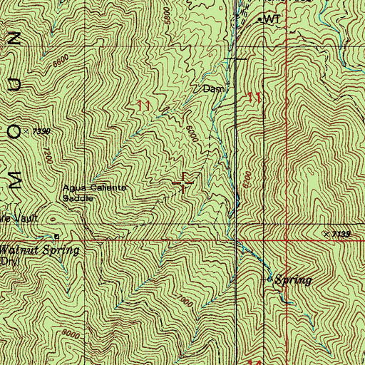 Topographic Map of Vault Mine Trail One Hundred Forty, AZ