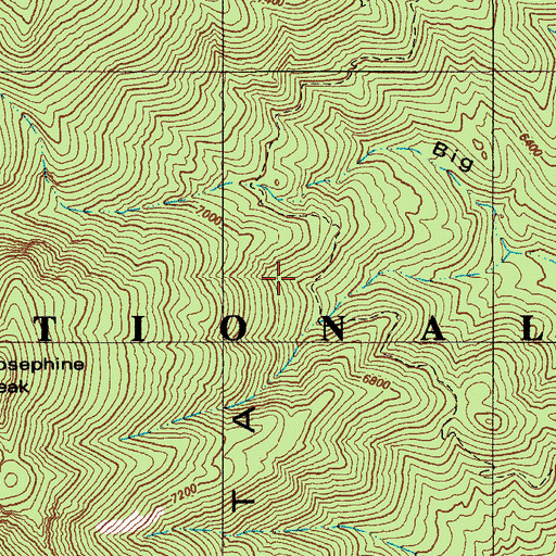 Topographic Map of Walker Basin Trail Number One Hundred Thirty Six, AZ
