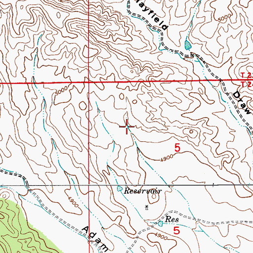 Topographic Map of West Nine Tank, AZ