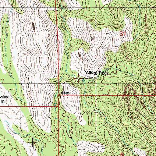 Topographic Map of White Rock Dam, AZ
