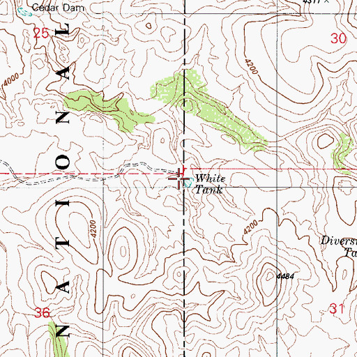 Topographic Map of White Tank, AZ