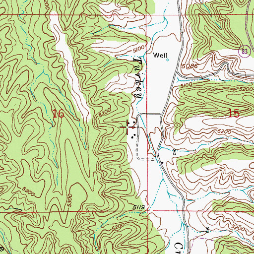 Topographic Map of Whitney Ranch, AZ
