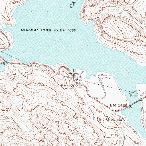 Topographic Map of Acacia Recreation Site, AZ