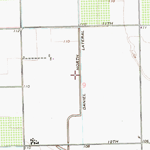 Topographic Map of Daniel Lateral, AZ