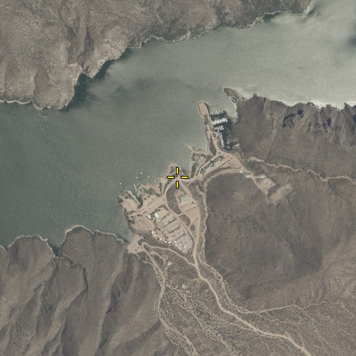 Aerial/Satellite Image of Apache Lake Campground, AZ