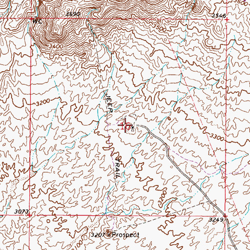 Topographic Map of Apache Peak Well, AZ