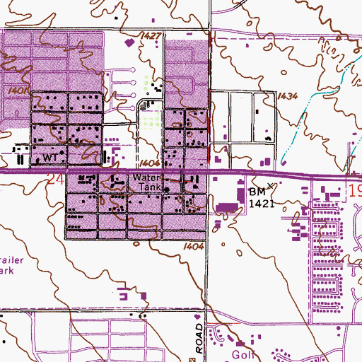Topographic Map of Apache Plaza Shopping Center, AZ