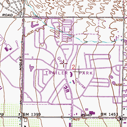 Topographic Map of Apache Wells, AZ