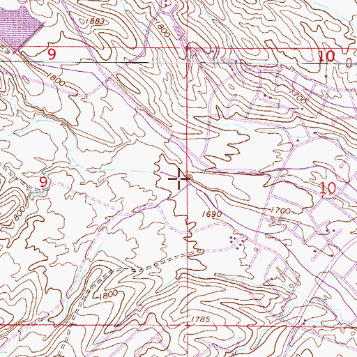 Topographic Map of Ashbrook Wash, AZ