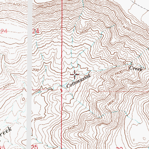 Topographic Map of Board Spring, AZ