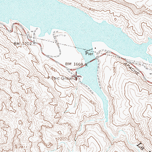Topographic Map of Boulder Recreation Site, AZ