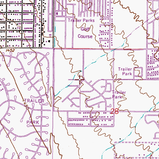 Topographic Map of Casa Serena Mobile Home Park, AZ