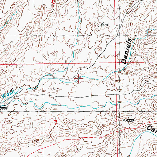 Topographic Map of Daniels Camp Canyon, AZ