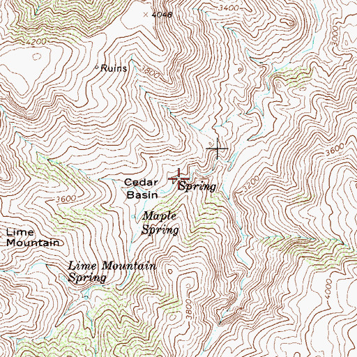 Topographic Map of Cedar Basin Spring, AZ