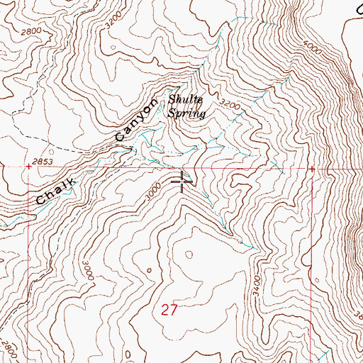 Topographic Map of Chalk Spring, AZ