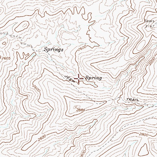 Topographic Map of Cholla Spring, AZ