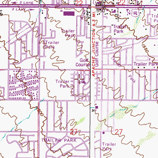 Topographic Map of Ciela Grande Mobile Home Park, AZ